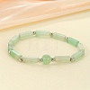 Natural Green Aventurine Beaded Stretch Bracelets for Men Women WGE4A78-08-1
