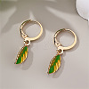 Alloy Enamel Hoop Dangle Earrings for Women WG9295C-02-1
