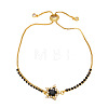 Adjustable Brass Box Chain Slider Bracelets WGB5F0D-05-1