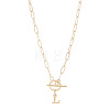 304 Stainless Steel Letter Pendant Necklaces NJEW-LP0001-52L-G-1