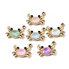 UV Plating Alloy Glass Pendants FIND-K032-15G-1