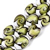 Handmade Gold Sand Lampwork Beads Strands LAMP-Q041-09D-1