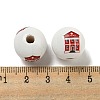 Printed Wood European Beads WOOD-L020-D02-3