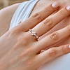 Cross Rhodium Plated 925 Sterling Silver Micro Pave Cubic Zirconia Finger Rings for Women RJEW-Q816-02P-3