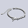 201 Stainless Steel Heart Key with Angel Wings Charm Bracelets for Men Women WG5D024-01-5