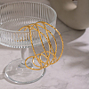 Women’s 304 Stainless Steel Multi-Strand Twisted Cuff Bangles UZ9131-3