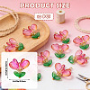 10Pcs Glass Pendants PALLOY-SZ00062-2