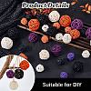 32Pcs 12 Styles Wicker Rattan Balls AJEW-SC0004-27-6