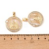 Brass & Clear Cubic Zirconia Pendants KK-G558-13G-3