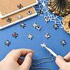 16Pcs 8 Colors Alloy Rhinestone Pendants RB-CJ0001-11-5