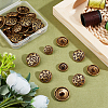 30Pcs 3 Style Alloy Shank Buttons FIND-CA0004-77AG-4