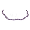 Natural Amethyst Chip Beaded Necklace NJEW-JN04615-06-1