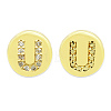 Brass Micro Pave Clear Cubic Zirconia Beads KK-T030-LA843-UX3-3