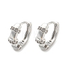 Rack Plating Brass with Cubic Zirconia Hoop Earrings for Women EJEW-G363-01P-1