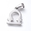 304 Stainless Steel Pendants STAS-L210-06A-P-01-1