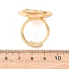 Flat Round Brass Cuff Ring Components KK-G551-05G-3
