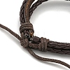 PU Imitation Leather Cord Triple Layer Multi-strand Bracelets BJEW-P329-03A-AS-3