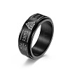 Viking Word 304 Stainless Steel Rotatable Finger Rings for Men FS-WGA52A7-09-1