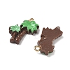 Opaque Resin Pendants RESI-G120-01E-2