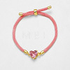 Adjustable Cotton Cord Slider Bracelets WGB6805-02-1