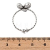 304 Stainless Steel & Plastic Pearl Cuff Open Rings SA-G002-01P-3