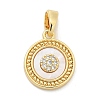 Brass Micro Pave Cubic Zirconia Pendents KK-M303-01G-03-1