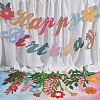 2 Bags 2 Styles Flower & Letter Paper Hanging Banner AJEW-UN0003-37-2
