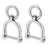 2Pcs 304 Stainless Steel Keychain Clasps FIND-FH0005-19A-1
