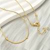 1.2MM Brass Ball Round Snake Chain Necklaces for Women Men X-NJEW-F350-03G-1