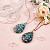 4Pcs 2 Colors Teardrop Pendant Necklaces Set NJEW-BC0001-04-5