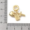 Brass European Dangle Pendants KK-D431-079B-G-3