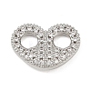 Brass Micro Pave Clear Cubic Zirconia Links Connector Charms LS-KK-K413-06P-1