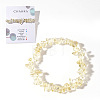 Natural Citrine Chips Bead Stretch Bracelets for Women Men CI5318-11-1
