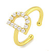 Rack Plating Brass Open Cuff Rings for Women RJEW-F162-01G-D-1