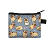 Rectangle with Dog Polyester Wallets with Zipper PW-WGAF088-02-1