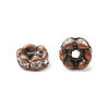 Brass Rhinestone Spacer Beads X-RB-A014-L6mm-01R-NF-2