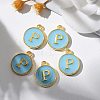 Golden Plated Alloy Enamel Charms ENAM-S118-04P-5