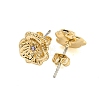 Brass Micro Pave Cubic Zirconia Ear Studs EJEW-P283-01G-06-2