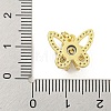 Butterfly Charms Rack Plating Brass Clear Cubic Zirconia Pendants KK-M291-03G-3