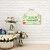 Printed Natural Wood Hanging Wall Decorations WOOD-WH0112-82H-5