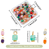 100Pcs 5 Colors Natural Agate Pendants FIND-FH0005-15-2