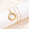 304 Stainless Steel Visible Flat Round Locket Pendant Pet Urn Ashes Necklaces LS-NJEW-S455-08G-1