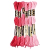 6Bundles 6 Colors Polyester Embroidery Floss OCOR-YW0001-24C-1
