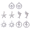 10Pcs 5 Styles Alloy Pendants FIND-TADJ0001-26A-3