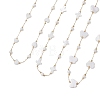 304 Stainless Steel & Natural White Shell Butterfly Cross Heart Link Chain Necklaces for Women NJEW-JN05808-2