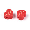 Valentine's Day Handmade Polymer Clay Beads CLAY-T023-15-2