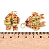 Brass Cloisonne Pendants KK-P251-A01-G-03-3