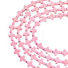 4 Strands Synthetic Turquoise Dyed Beads Strands G-TA0003-29C-1