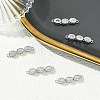 SHEGRACE Brass Pave Clear Cubic Zirconia Triple Oval Links Connector Charms XGRQ3P683-644P-4