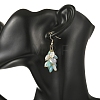 304 Stainless Steel & Electroplate Glass Beads Cluster Earrings for Women EJEW-JE07470-3